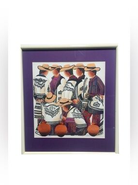 Signed Vintage Guatemala Framed Folk Art Painting